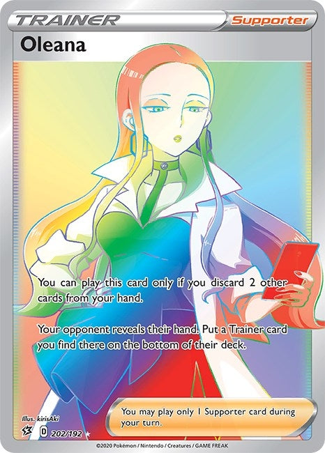 Image for Oleana (Secret) (202/192) (SWSH02: Rebel Clash) (SWSH02) - Pokemon