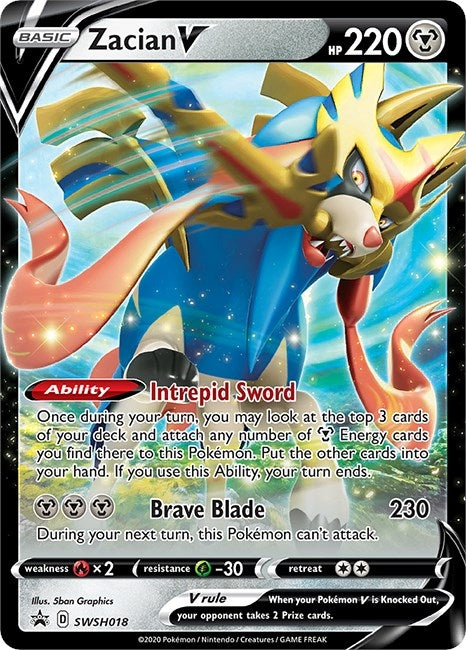 Image for Zacian V - SWSH018 (SWSH018) (SWSH: Sword & Shield Promo Cards) (SWSD) - Pokemon