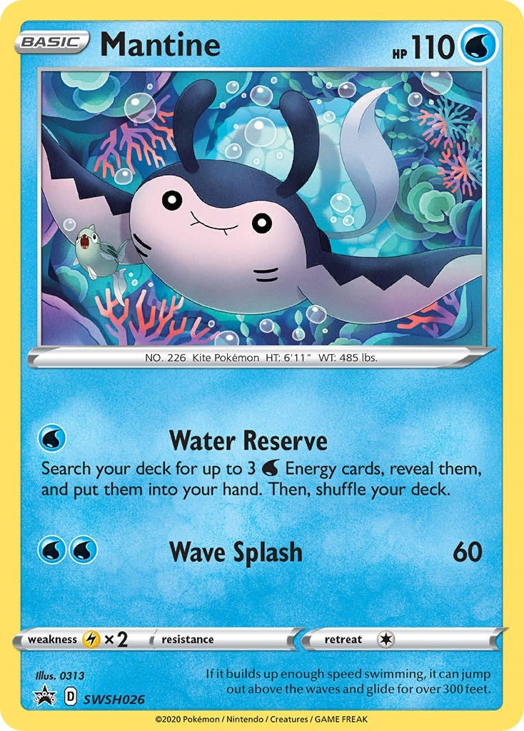 Image for Mantine - SWSH026 (SWSH026) (SWSH: Sword & Shield Promo Cards) (SWSD) - Pokemon