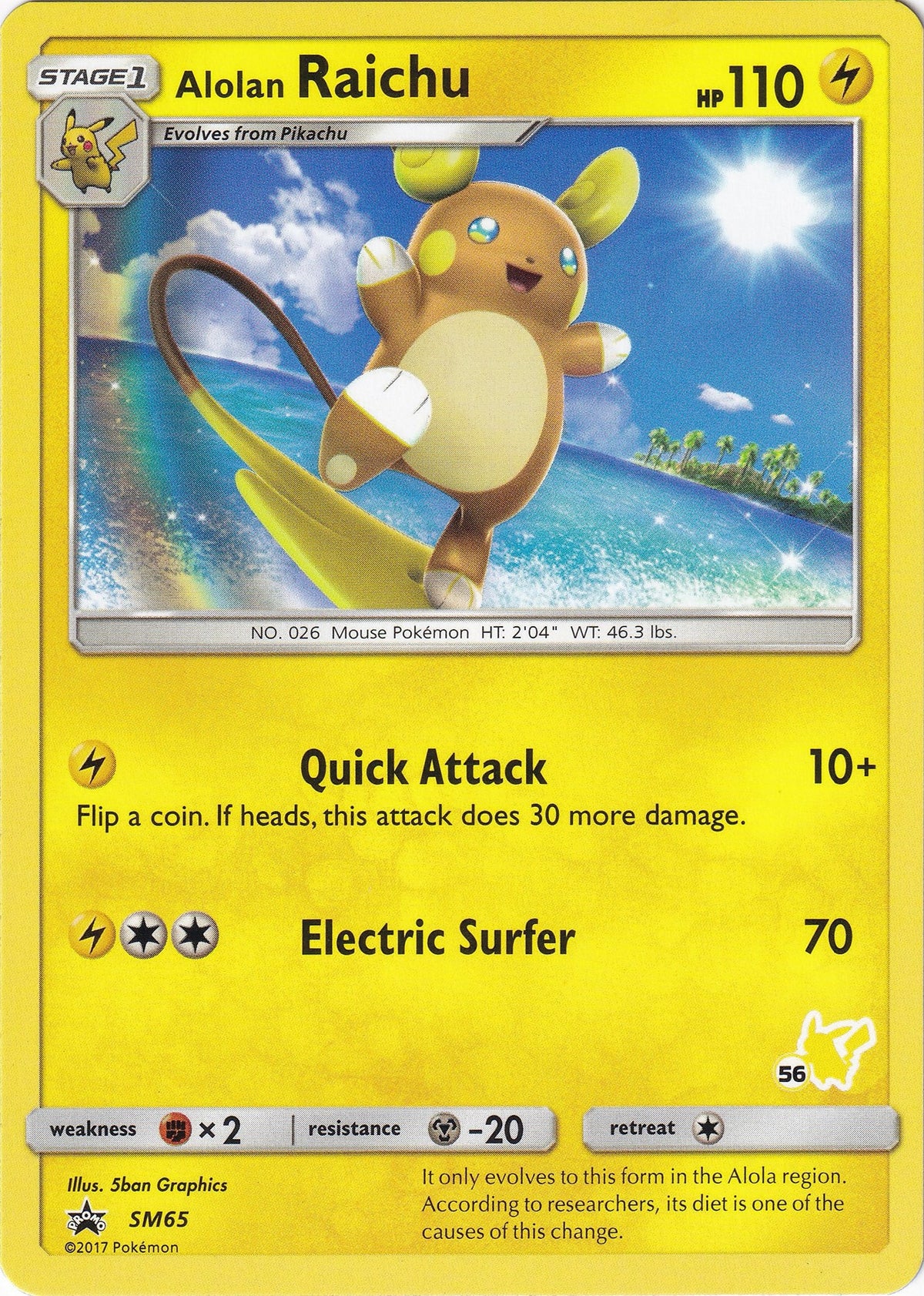 Alolan Raichu - SM65 (#56 Pikachu Stamped) (SM65) (Battle Academy)