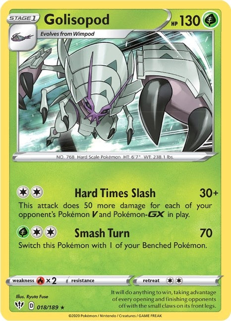 Image for Golisopod (018/189) (SWSH03: Darkness Ablaze) (SWSH03) - Pokemon