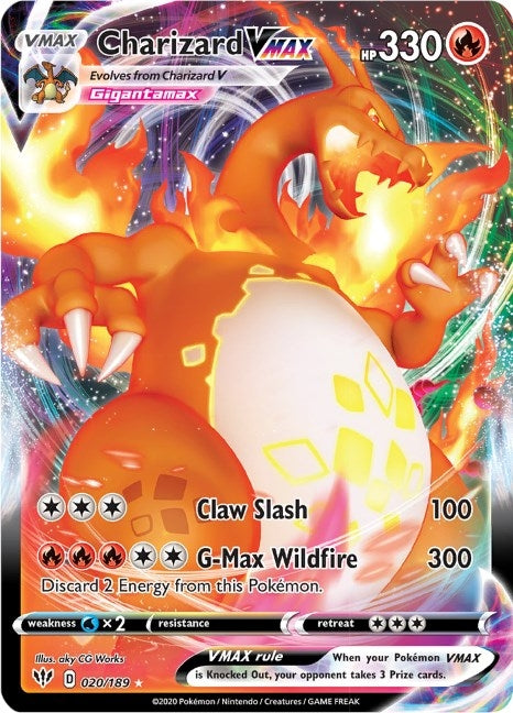 Image for Charizard VMAX (020/189) (SWSH03: Darkness Ablaze) (SWSH03) - Pokemon