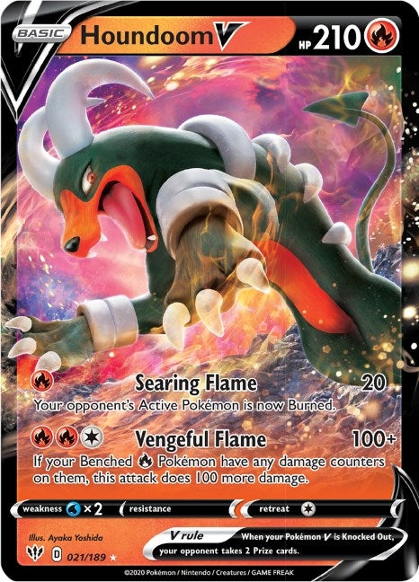 Image for Houndoom V (021/189) (SWSH03: Darkness Ablaze) (SWSH03) - Pokemon