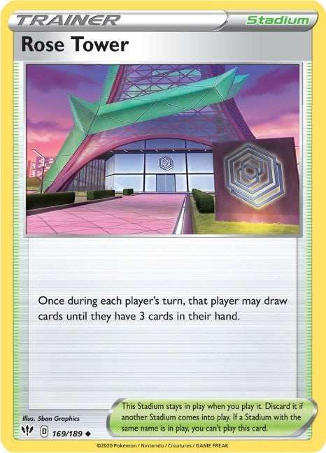 Image for Rose Tower (169/189) (SWSH03: Darkness Ablaze) (SWSH03) - Pokemon