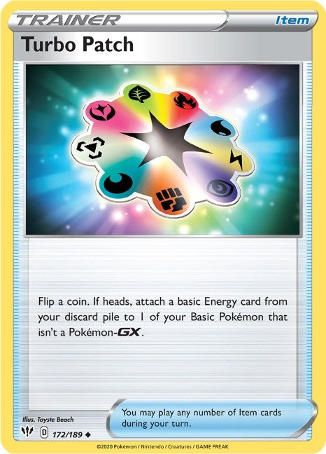 Image for Turbo Patch (172/189) (SWSH03: Darkness Ablaze) (SWSH03) - Pokemon