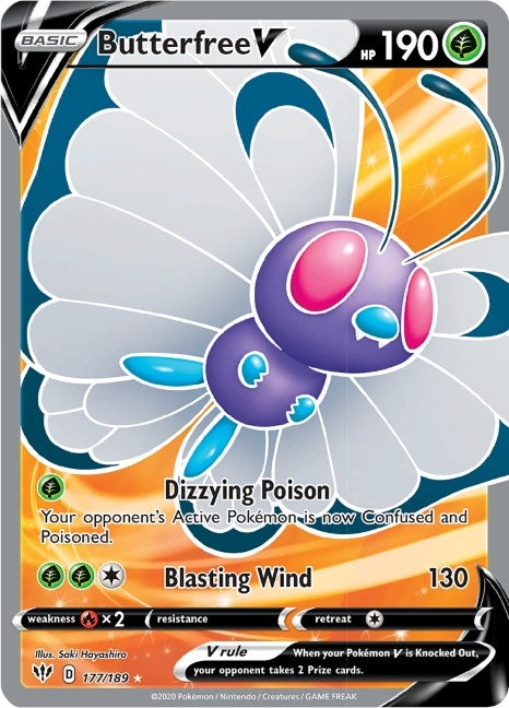 Image for Butterfree V (Full Art) (177/189) (SWSH03: Darkness Ablaze) (SWSH03) - Pokemon