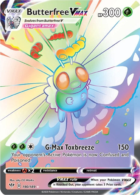 Image for Butterfree VMAX (Secret) (190/189) (SWSH03: Darkness Ablaze) (SWSH03) - Pokemon