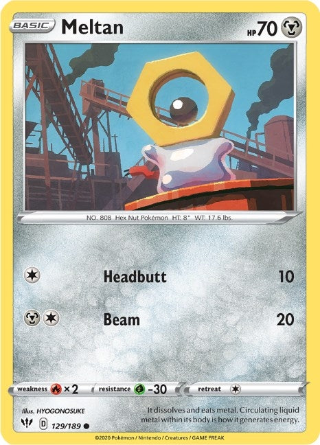 Image for Meltan (129/189) (SWSH03: Darkness Ablaze) (SWSH03) - Pokemon