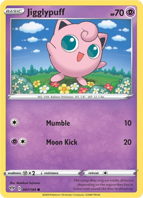Image for Jigglypuff (067/189) (SWSH03: Darkness Ablaze) (SWSH03) - Pokemon