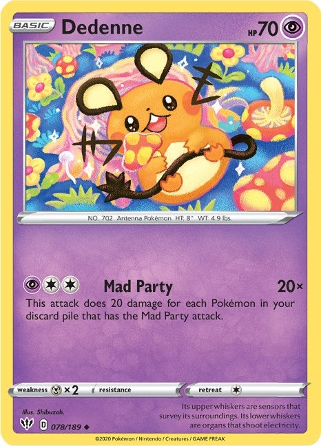 Image for Dedenne (078/189) (SWSH03: Darkness Ablaze) (SWSH03) - Pokemon