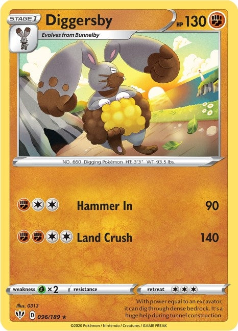 Image for Diggersby (096/189) (SWSH03: Darkness Ablaze) (SWSH03) - Pokemon