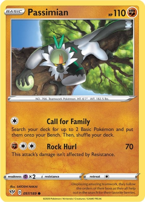 Image for Passimian (097/189) (SWSH03: Darkness Ablaze) (SWSH03) - Pokemon