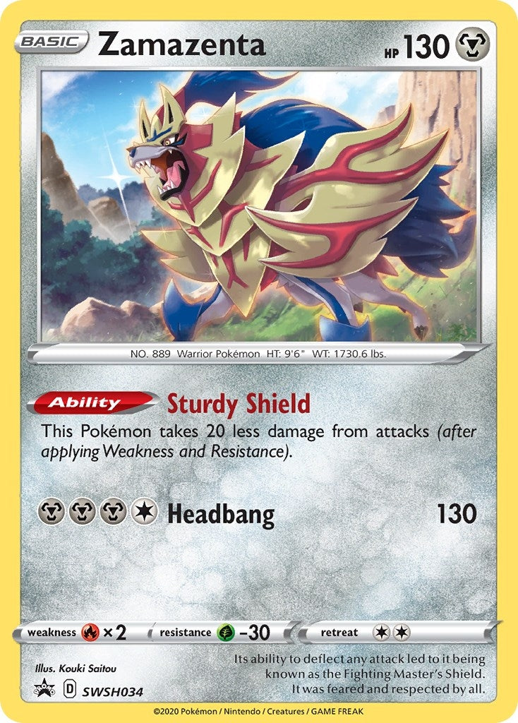 Image for Zamazenta - SWSH034 (SWSH034) (SWSH: Sword & Shield Promo Cards) (SWSD) - Pokemon