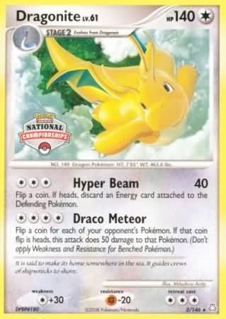 Dragonite - 2/146 (National Championships) (002/146) (League & Championship Cards)