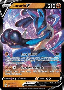 Image for Lucario V (27/73) (Champion's Path) (CHP) - Pokemon
