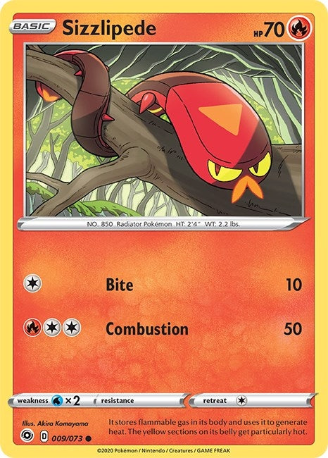 Image for Sizzlipede (09/73) (Champion's Path) (CHP) - Pokemon