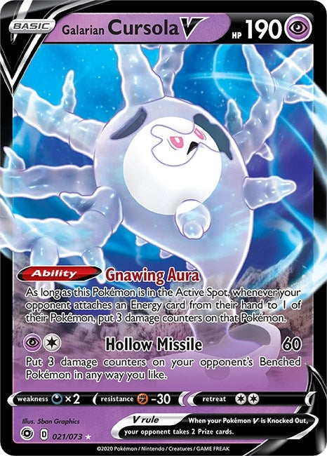 Image for Galarian Cursola V (21/73) (Champion's Path) (CHP) - Pokemon