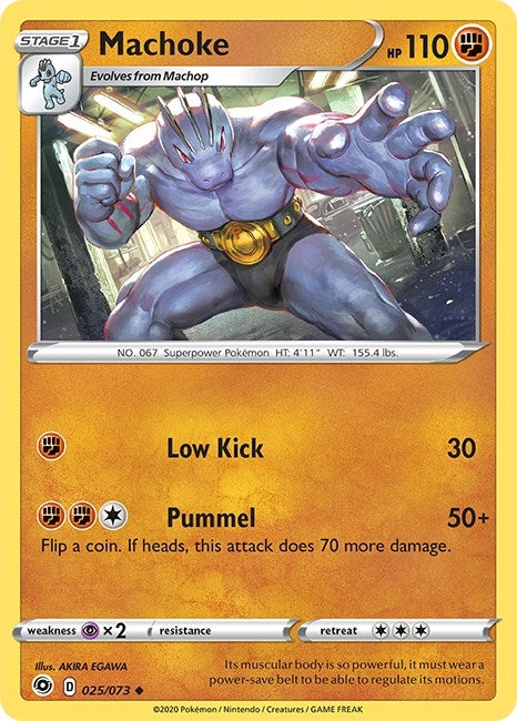Image for Machoke (25/73) (Champion's Path) (CHP) - Pokemon
