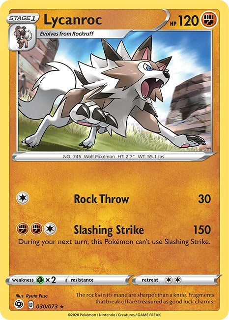Image for Lycanroc (30/73) (Champion's Path) (CHP) - Pokemon