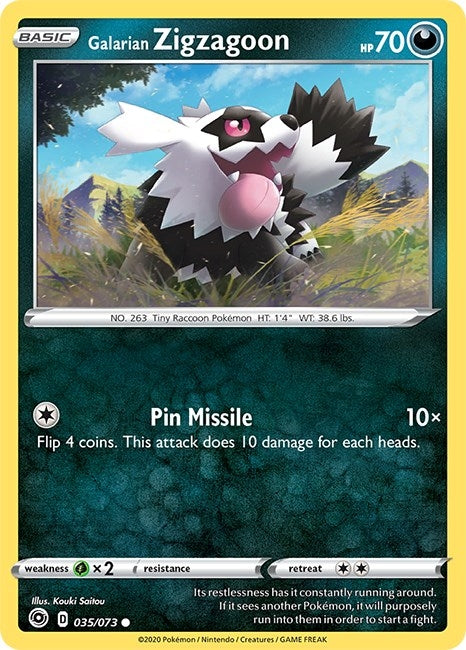 Image for Galarian Zigzagoon (35/73) (Champion's Path) (CHP) - Pokemon