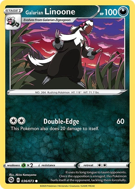 Image for Galarian Linoone (36/73) (Champion's Path) (CHP) - Pokemon