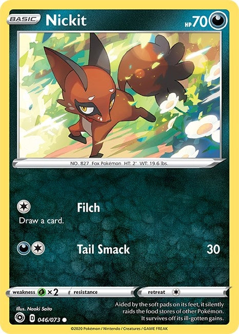Image for Nickit (46/73) (Champion's Path) (CHP) - Pokemon