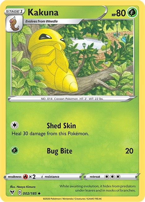 Image for Kakuna (002/185) (SWSH04: Vivid Voltage) (SWSH04) - Pokemon