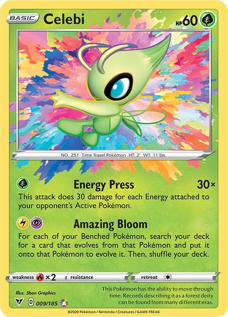 Image for Celebi (009/185) (SWSH04: Vivid Voltage) (SWSH04) - Pokemon