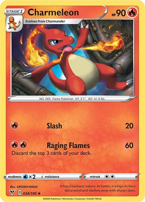 Image for Charmeleon (024/185) (SWSH04: Vivid Voltage) (SWSH04) - Pokemon