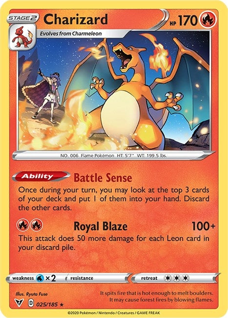 Image for Charizard (025/185) (SWSH04: Vivid Voltage) (SWSH04) - Pokemon