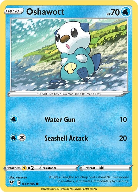 Image for Oshawott (033/185) (SWSH04: Vivid Voltage) (SWSH04) - Pokemon