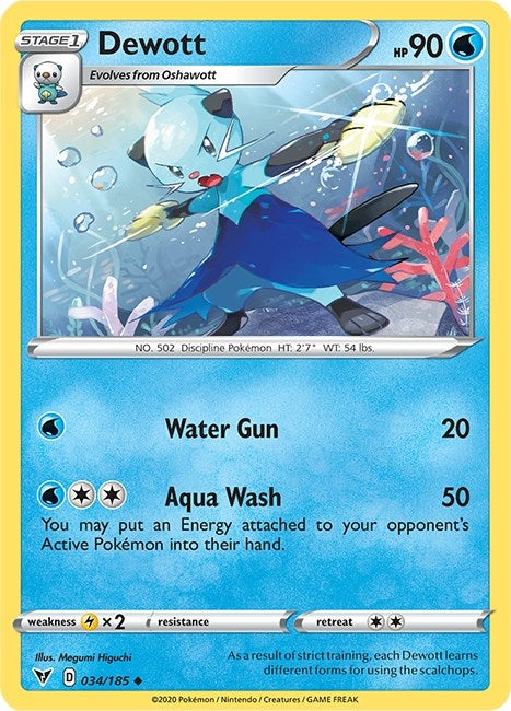 Image for Dewott (034/185) (SWSH04: Vivid Voltage) (SWSH04) - Pokemon