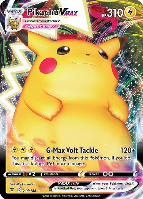 Image for Pikachu VMAX (044/185) (SWSH04: Vivid Voltage) (SWSH04) - Pokemon