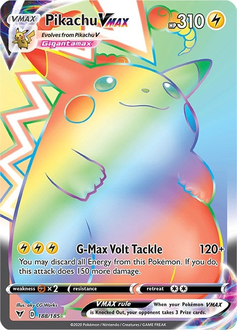 Image for Pikachu VMAX (Secret) (188/185) (SWSH04: Vivid Voltage) (SWSH04) - Pokemon