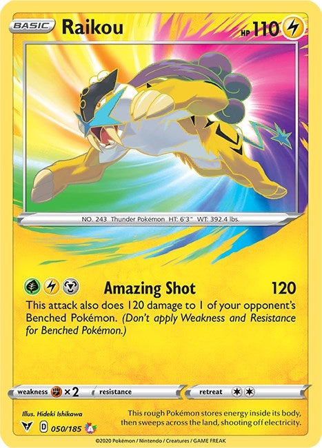 Image for Raikou (050/185) (SWSH04: Vivid Voltage) (SWSH04) - Pokemon
