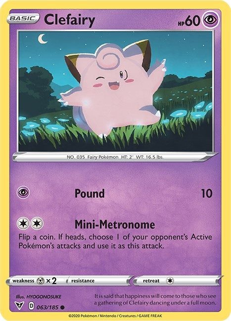 Image for Clefairy (063/185) (SWSH04: Vivid Voltage) (SWSH04) - Pokemon