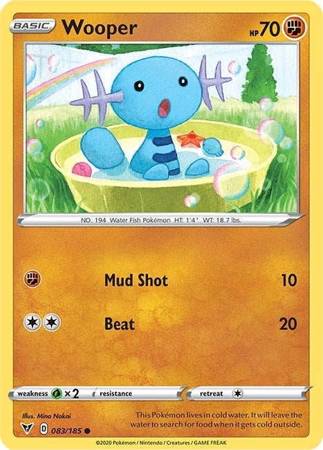 Image for Wooper (083/185) (SWSH04: Vivid Voltage) (SWSH04) - Pokemon
