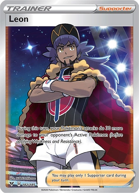 Image for Leon (Full Art) (182/185) (SWSH04: Vivid Voltage) (SWSH04) - Pokemon