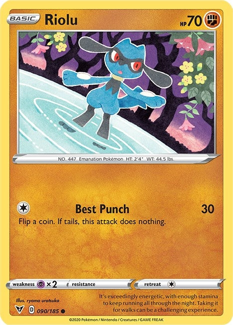 Image for Riolu (090/185) (SWSH04: Vivid Voltage) (SWSH04) - Pokemon