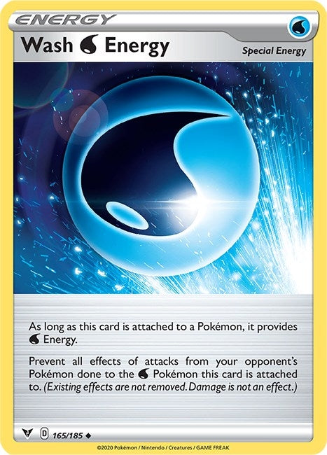 Image for Wash Water Energy (165/185) (SWSH04: Vivid Voltage) (SWSH04) - Pokemon