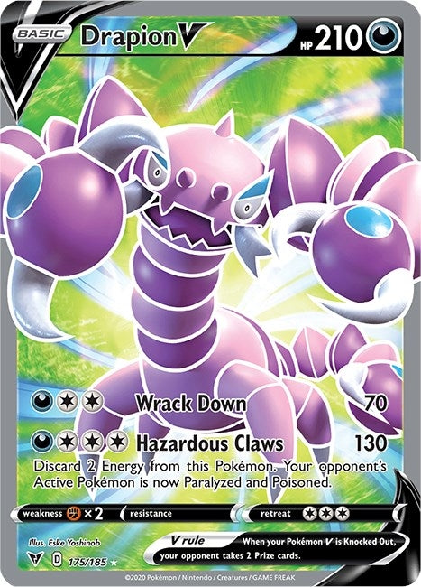 Image for Drapion V (Full Art) (175/185) (SWSH04: Vivid Voltage) (SWSH04) - Pokemon