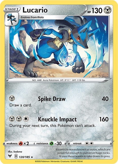 Image for Lucario (120/185) (SWSH04: Vivid Voltage) (SWSH04) - Pokemon