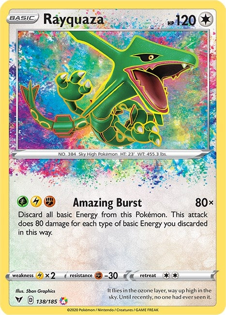Image for Rayquaza (138/185) (SWSH04: Vivid Voltage) (SWSH04) - Pokemon
