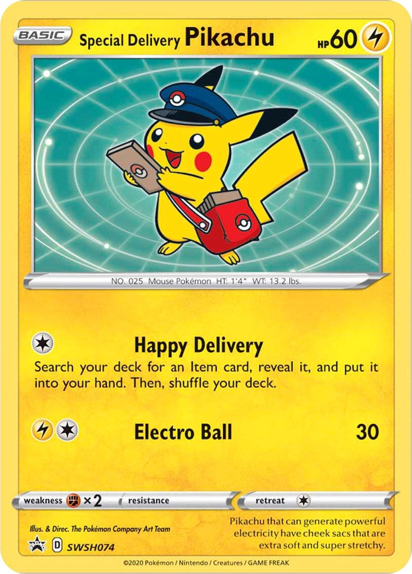 Image for Special Delivery Pikachu - SWSH074 (SWSH074) (SWSH: Sword & Shield Promo Cards) (SWSD) - Pokemon