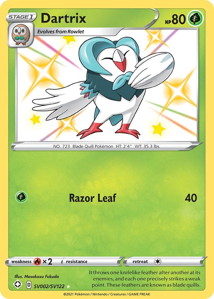 Image for Dartrix (SV002/SV122) (Shining Fates: Shiny Vault) (SHFSV) - Pokemon