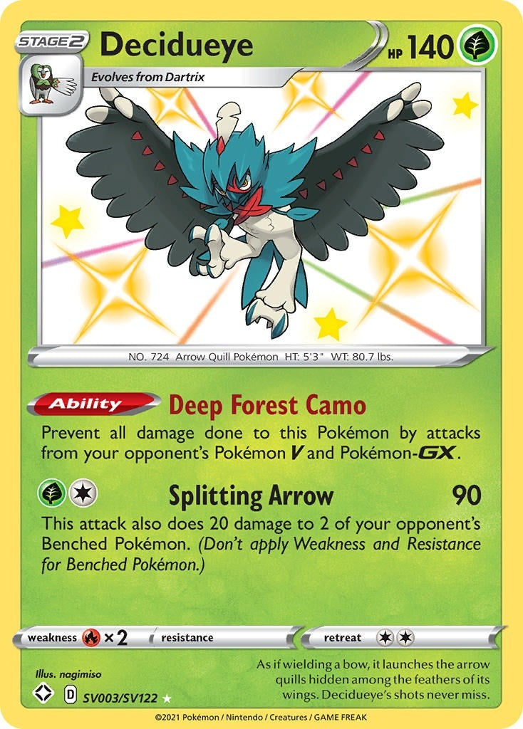 Image for Decidueye (SV003/SV122) (Shining Fates: Shiny Vault) (SHFSV) - Pokemon