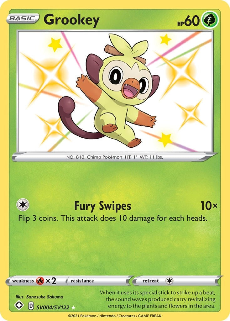 Image for Grookey (SV004/SV122) (Shining Fates: Shiny Vault) (SHFSV) - Pokemon