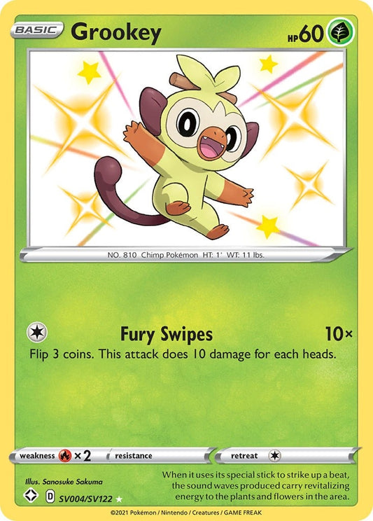 Image for Grookey (SV004/SV122) (Shining Fates: Shiny Vault) (SHFSV) - Pokemon