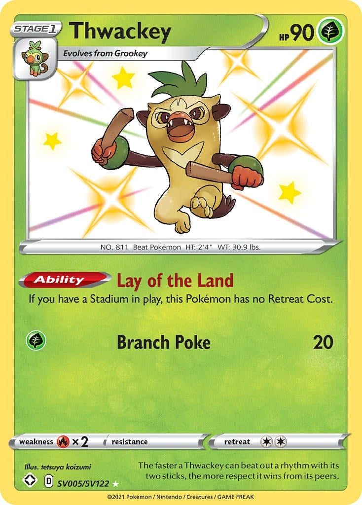 Image for Thwackey (SV005/SV122) (Shining Fates: Shiny Vault) (SHFSV) - Pokemon