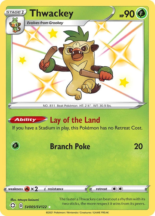 Image for Thwackey (SV005/SV122) (Shining Fates: Shiny Vault) (SHFSV) - Pokemon